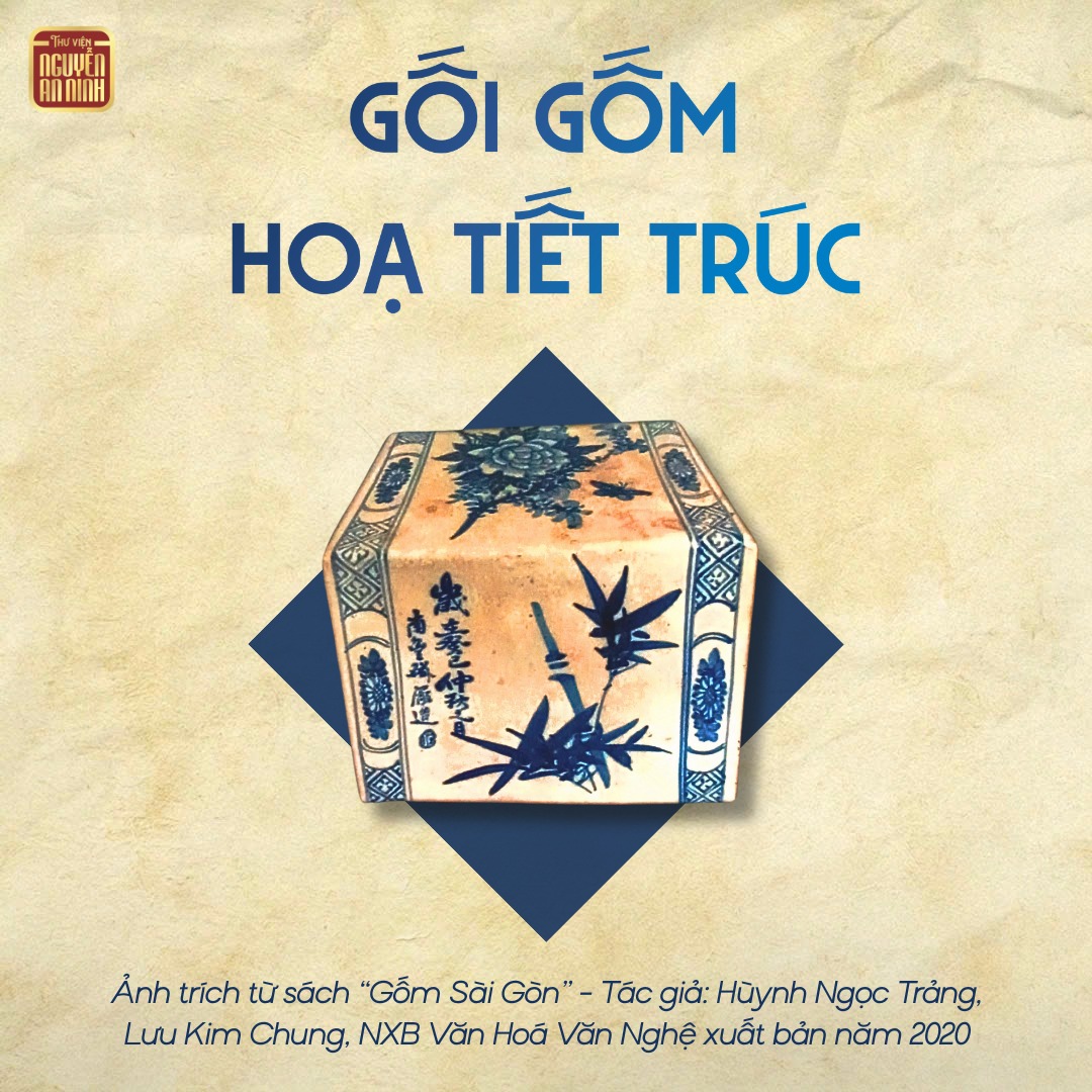 Gối gốm Họa tiết trúc