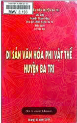 Di Sản Văn Hóa Phi Vật Thể Huyện Ba Tri